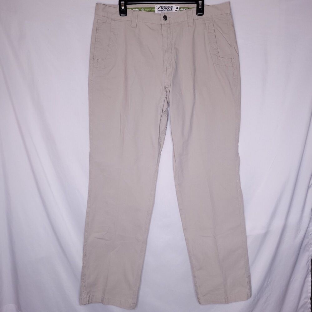 Mountain Khakis All Mountain Pants Mens 38x34 Organic Cotton Relaxed Fit